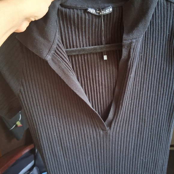 Zara Classic Black Midi Dress - Picture 5 of 6